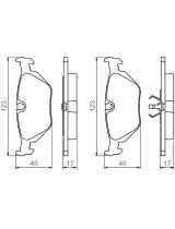BOSCH 0 986 460 964 Колодки дисковые задние