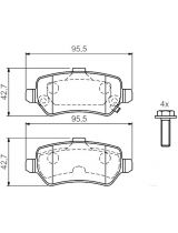 BOSCH 0 986 424 646 Колодки дисковые задние