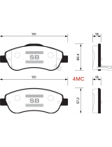 Sangsin SP1567 Колодки дисковые передние