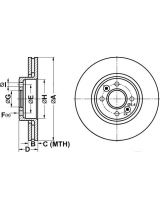 ATE 24.0124-0158.1 Тормозной диск передний
