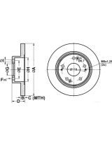 ATE 24.0110-0321.1 Тормозной диск задний