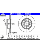 ATE 24.0110-0356.1 Тормозной диск задний
