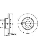 ATE 24.0110-0285.1 Тормозной диск задний
