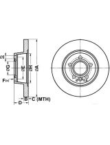 ATE 24.0113-0194.1 Тормозной диск задний