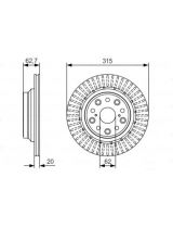 BOSCH 0 986 479 T06 Тормозной диск задний