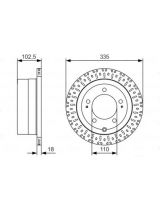 BOSCH 0 986 479 U32 Тормозной диск задний