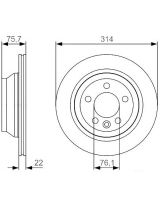BOSCH 0 986 479 S54 Тормозной диск задний