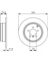 BOSCH 0 986 479 612 Тормозной диск задний