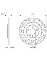 BOSCH 0 986 479 750 Тормозной диск задний