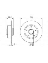 BOSCH 0 986 479 684 Тормозной диск задний