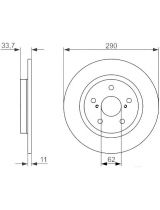 BOSCH 0 986 479 656 Тормозной диск задний
