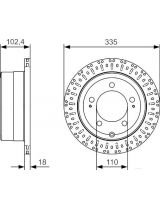 BOSCH 0 986 479 A61 Тормозной диск задний