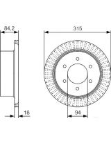 BOSCH 0 986 479 C32 Тормозной диск задний