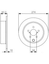 BOSCH 0 986 479 634 Тормозной диск задний