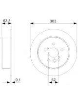 BOSCH 0 986 479 338 Тормозной диск задний