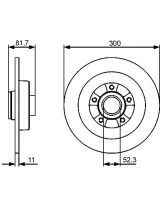BOSCH 0 986 479 445 Тормозной диск задний