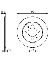 BOSCH 0 986 479 484 Тормозной диск задний