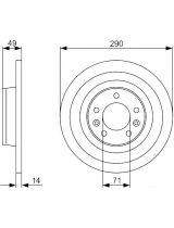 BOSCH 0 986 479 379 Тормозной диск задний
