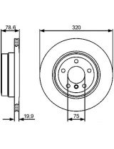 BOSCH 0 986 479 442 Тормозной диск задний