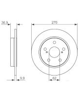 BOSCH 0 986 479 519 Тормозной диск задний