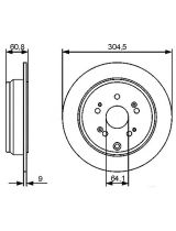 BOSCH 0 986 479 449 Тормозной диск задний