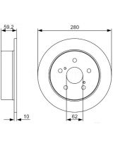 BOSCH 0 986 479 520 Тормозной диск задний