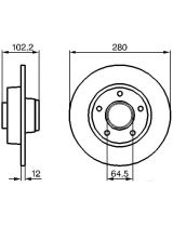 BOSCH 0 986 479 144 Тормозной диск задний