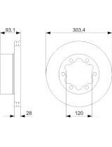 BOSCH 0 986 479 296 Тормозной диск задний