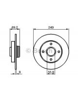 BOSCH 0 986 479 255 Тормозной диск задний