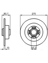 BOSCH 0 986 479 196 Тормозной диск задний