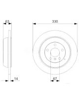 BOSCH 0 986 479 330 Тормозной диск задний