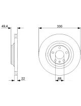 BOSCH 0 986 479 299 Тормозной диск задний