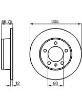 BOSCH 0 986 478 970 Тормозной диск задний