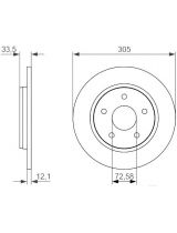 BOSCH 0 986 479 050 Тормозной диск задний