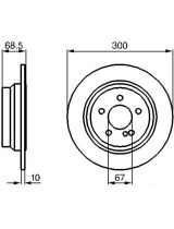 BOSCH 0 986 479 041 Тормозной диск задний