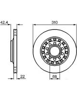 BOSCH 0 986 479 062 Тормозной диск задний