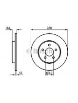 BOSCH 0 986 479 068 Тормозной диск задний