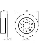 BOSCH 0 986 479 066 Тормозной диск задний