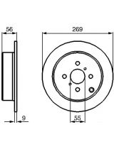 BOSCH 0 986 479 087 Тормозной диск задний