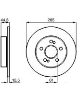 BOSCH 0 986 478 758 Тормозной диск задний