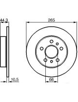 BOSCH 0 986 478 757 Тормозной диск задний