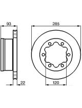BOSCH 0 986 478 555 Тормозной диск задний