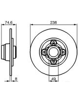 BOSCH 0 986 478 557 Тормозной диск задний
