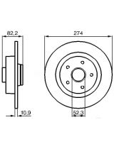 BOSCH 0 986 478 744 Тормозной диск задний