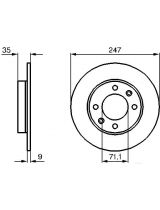 BOSCH 0 986 478 608 Тормозной диск задний
