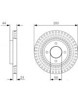 BOSCH 0 986 479 U62 Тормозной диск передний
