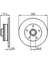 BOSCH 0 986 478 332 Тормозной диск задний