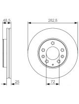 BOSCH 0 986 479 S60 Тормозной диск передний