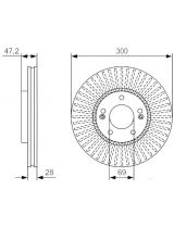 BOSCH 0 986 479 S14 Тормозной диск передний