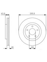 BOSCH 0 986 479 R89 Тормозной диск передний